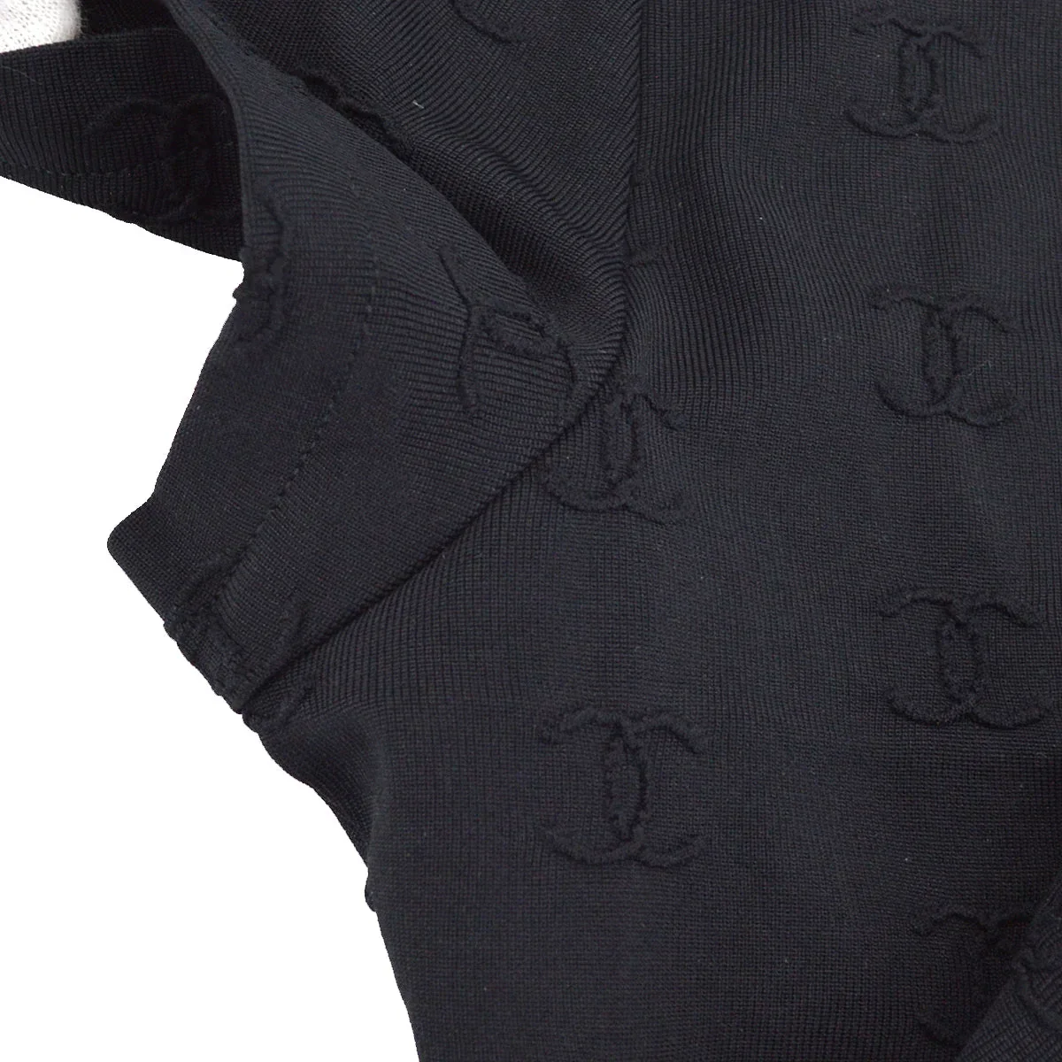 Chanel Spring 1997 CC Logo Embroidered Cropped T-shirt #42 - Image 4