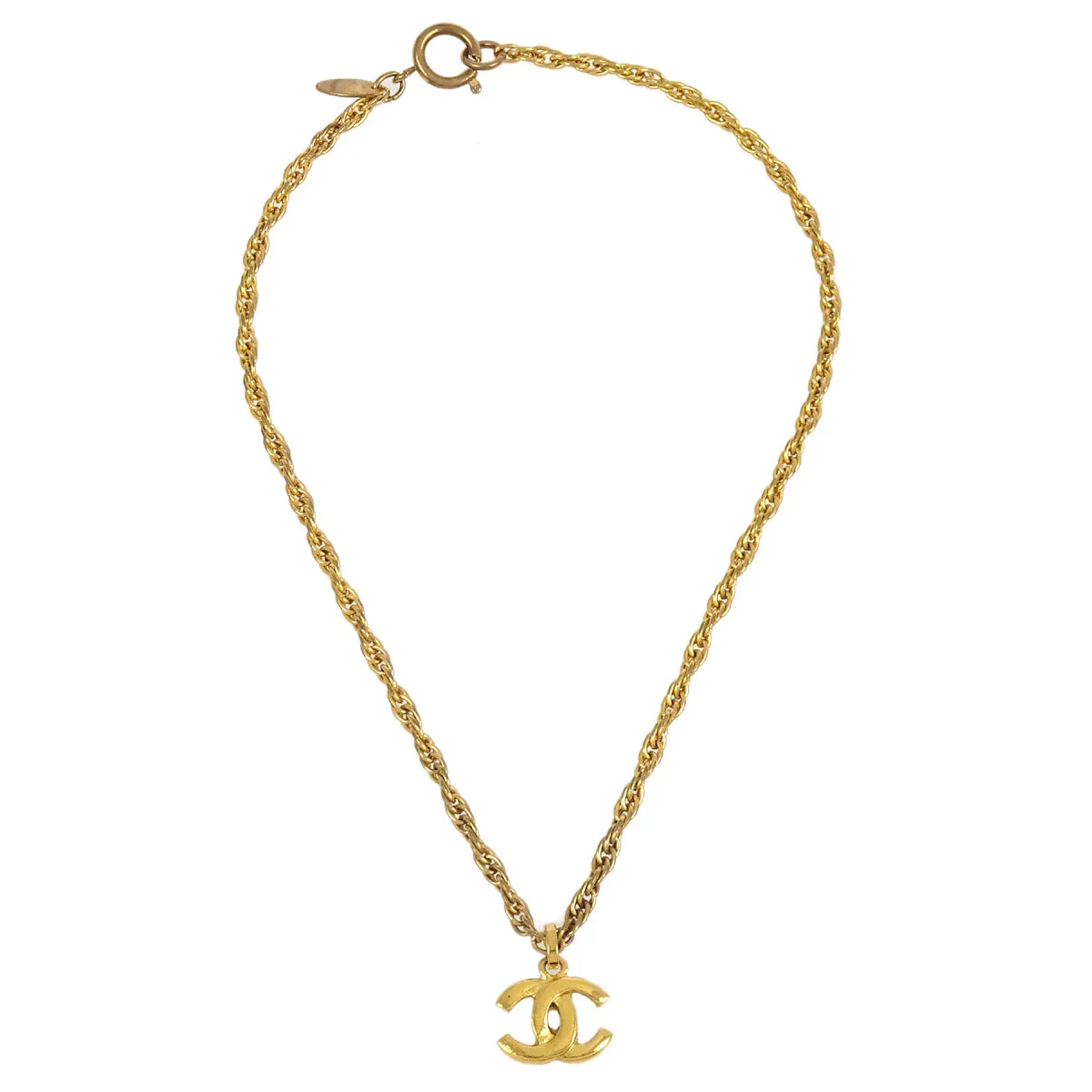 Chanel CC Chain Pendant Necklace Gold - Image 2