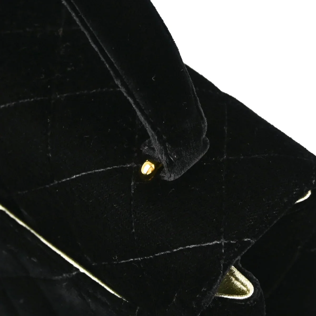 Chanel 1996-1997 Black Velvet Kelly Handbag - Image 6