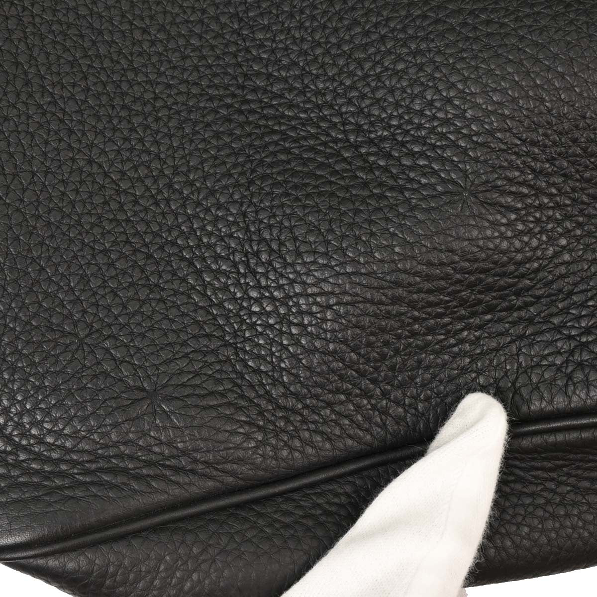 Hermes Black Taurillon Clemence Victoria 43 Handbag - Image 11