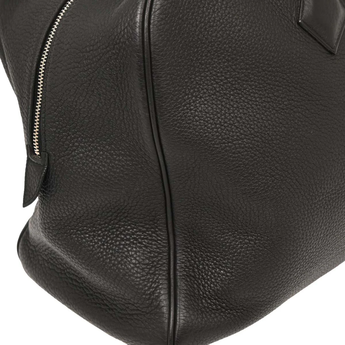Hermes Black Taurillon Clemence Victoria 43 Handbag - Image 3