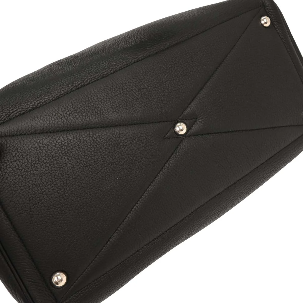 Hermes Black Taurillon Clemence Victoria 43 Handbag - Image 4