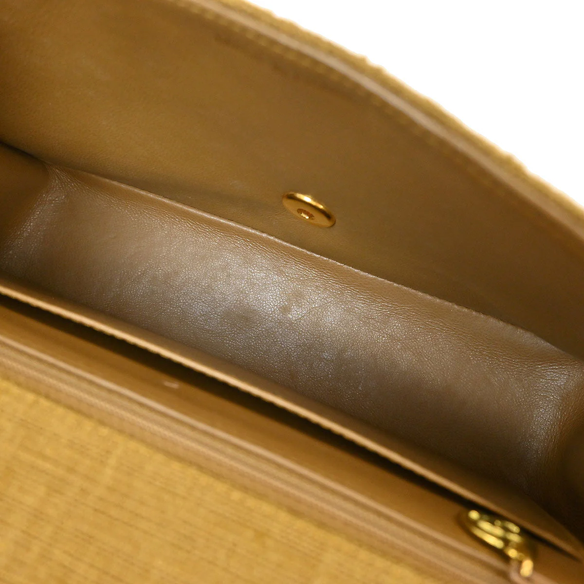 Chanel Brown Linen Small Diana Shoulder Bag - Image 6