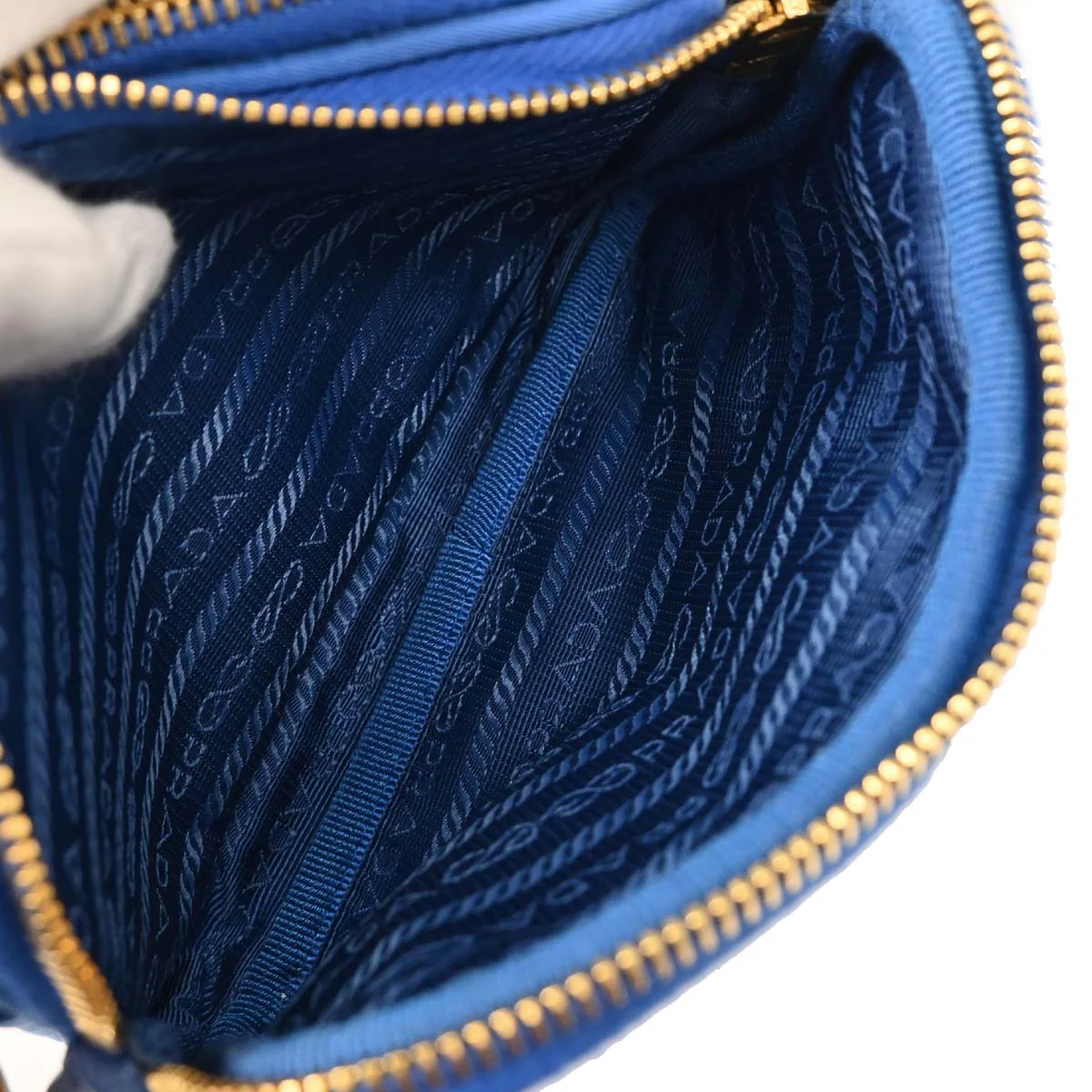 Prada Blue Nylon Clutch Shoulder Bag - Image 8