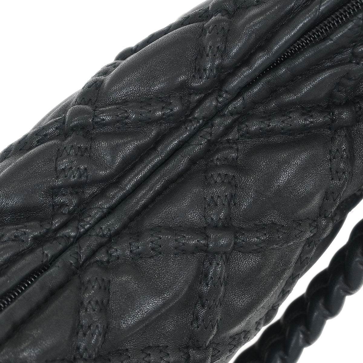 Chanel 2006-2008 Black Lambskin Handbag - Image 6
