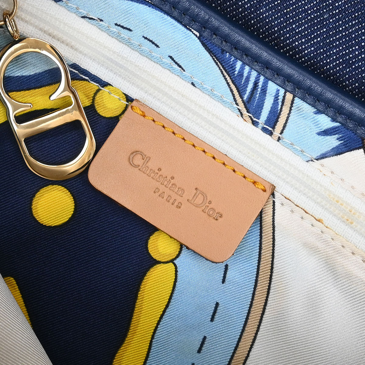 Christian Dior Indigo Denim Saddle Handbag - Image 9