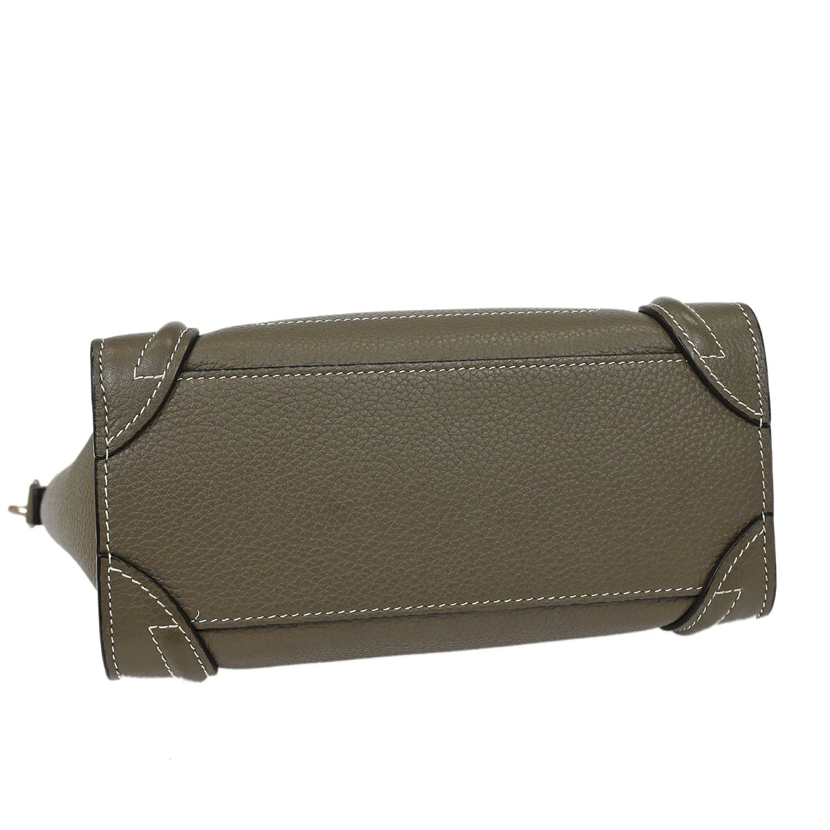 Celine Brown Leather Nano Luggage Tote Handbag - Image 3