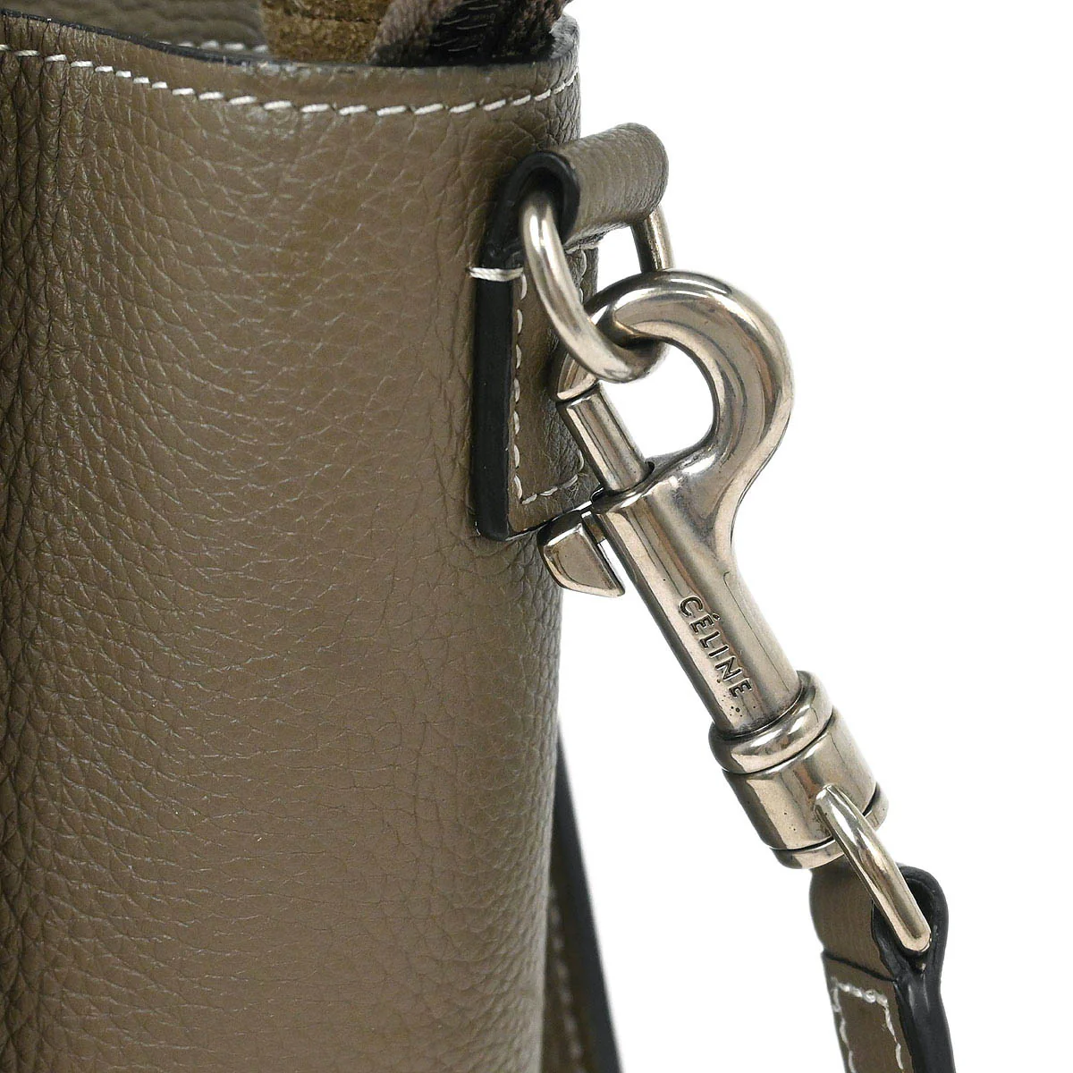 Celine Brown Leather Nano Luggage Tote Handbag - Image 4