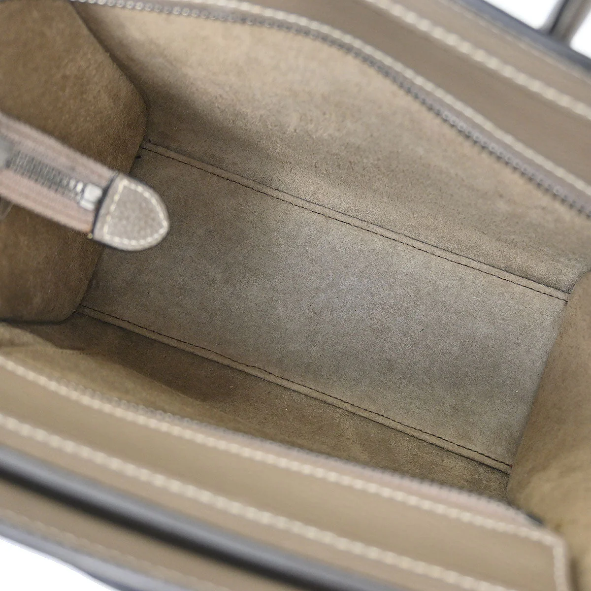 Celine Brown Leather Nano Luggage Tote Handbag - Image 8