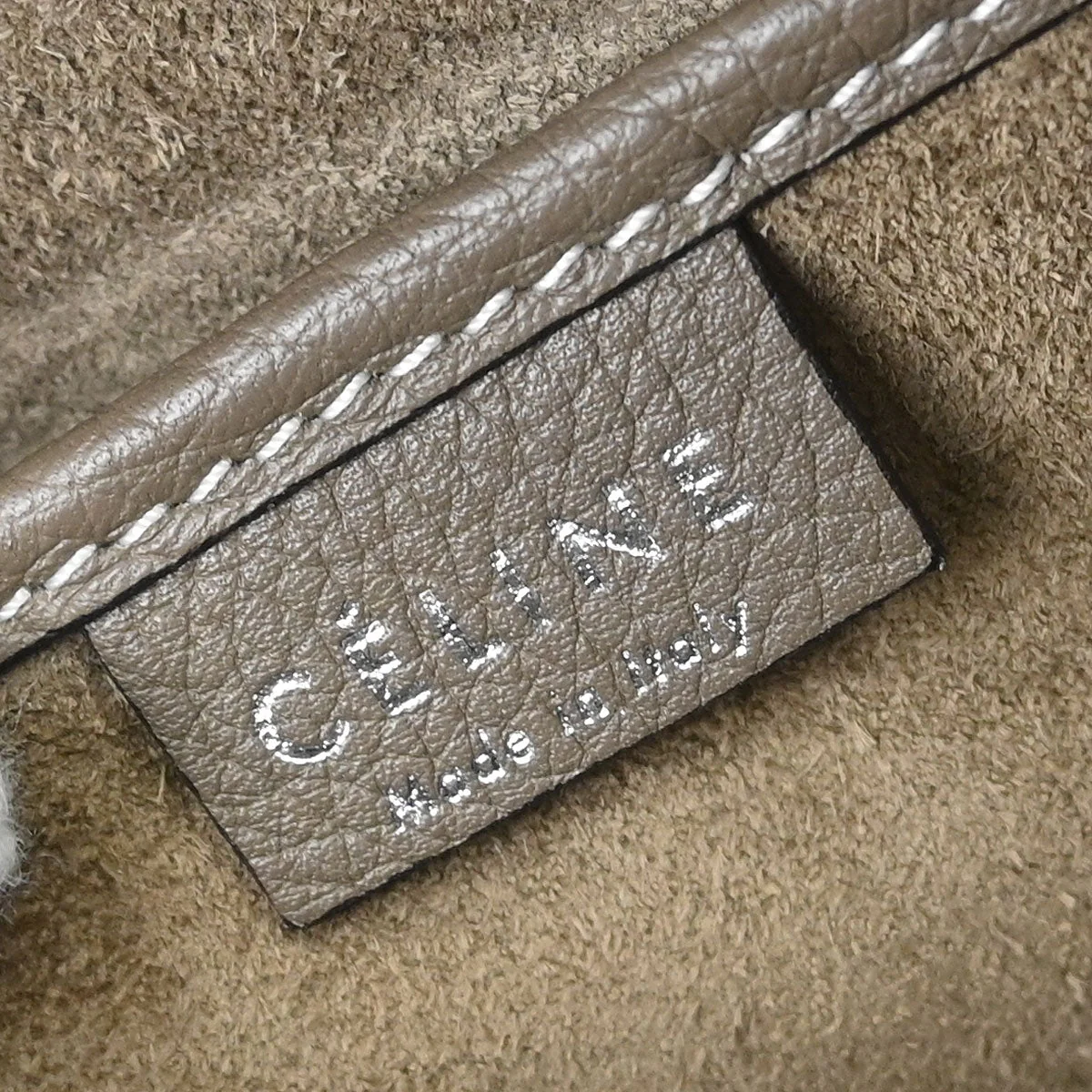 Celine Brown Leather Nano Luggage Tote Handbag - Image 9