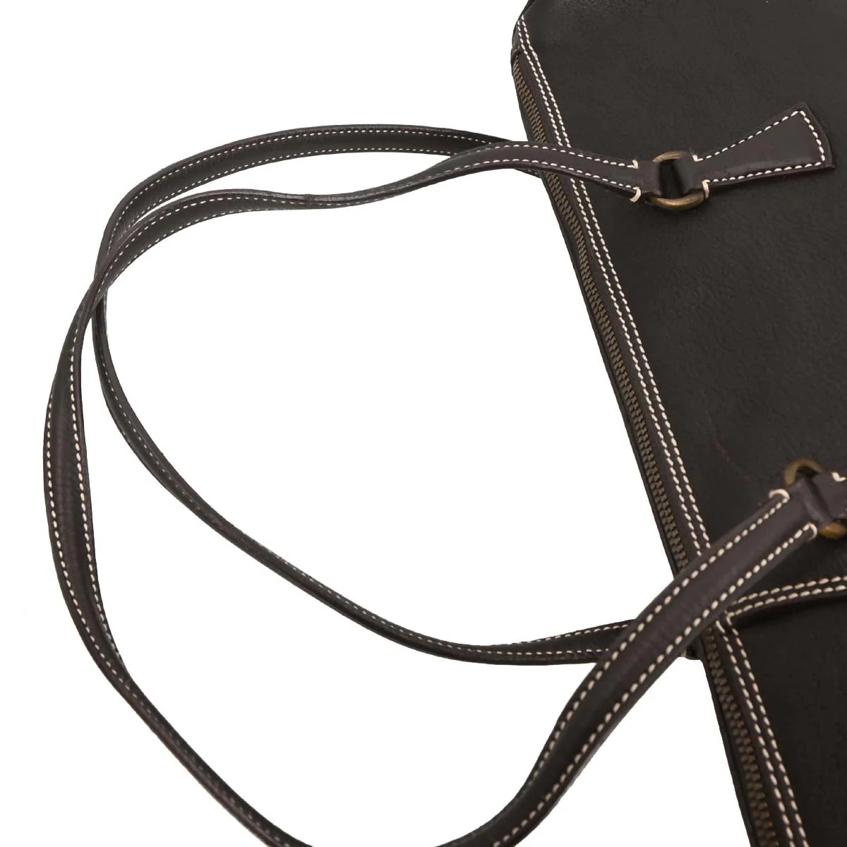 Salvatore Ferragamo Brown Leather Handbag - Image 4