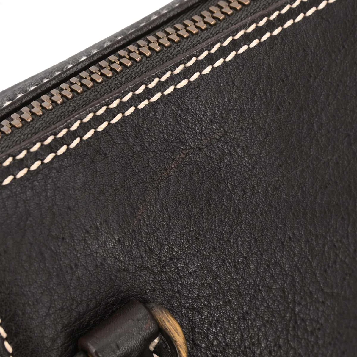 Salvatore Ferragamo Brown Leather Handbag - Image 7