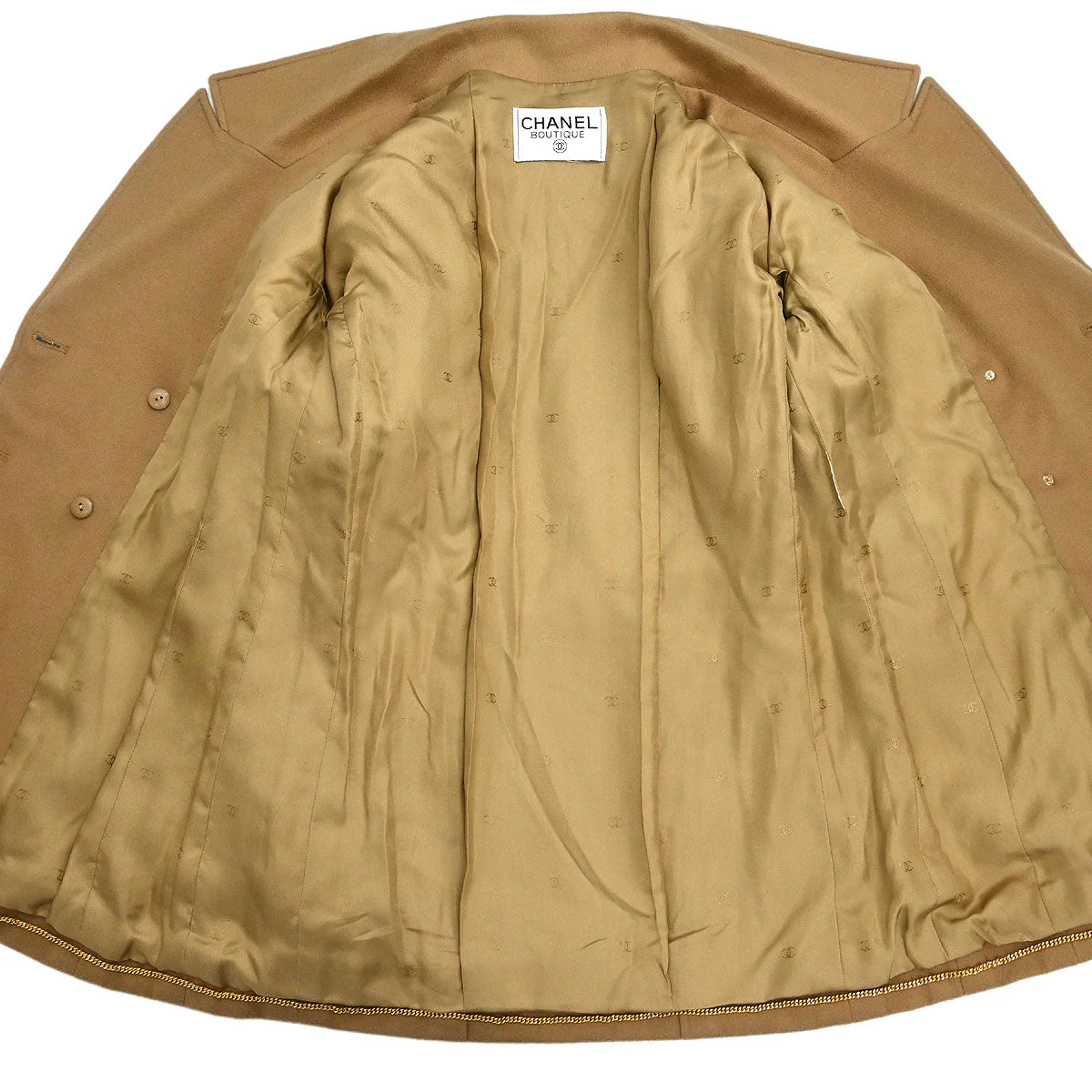 Chanel Double Breasted Jacket Beige - Image 7