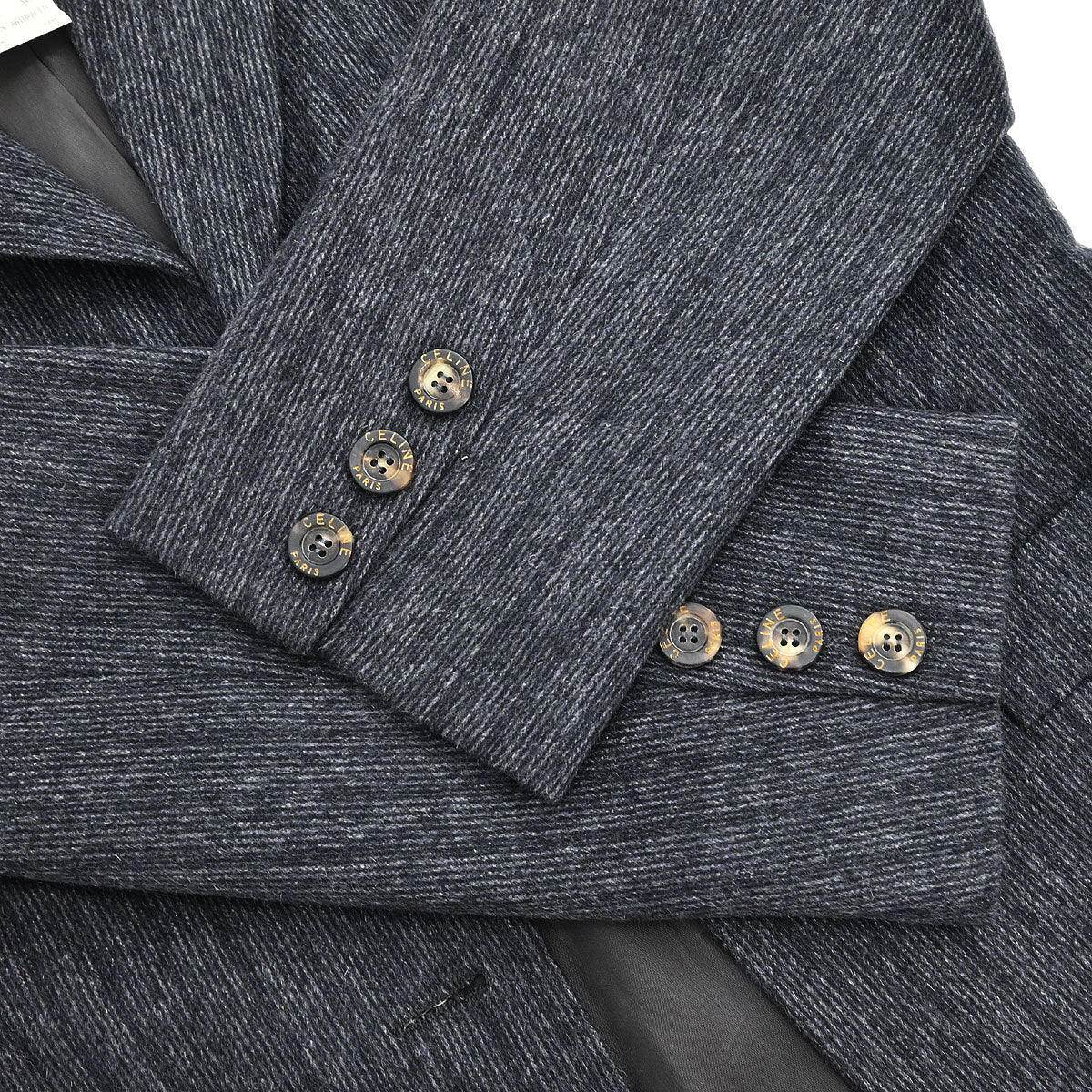 Celine Setup Suit Jacket Skirt Gray #38 - Image 7