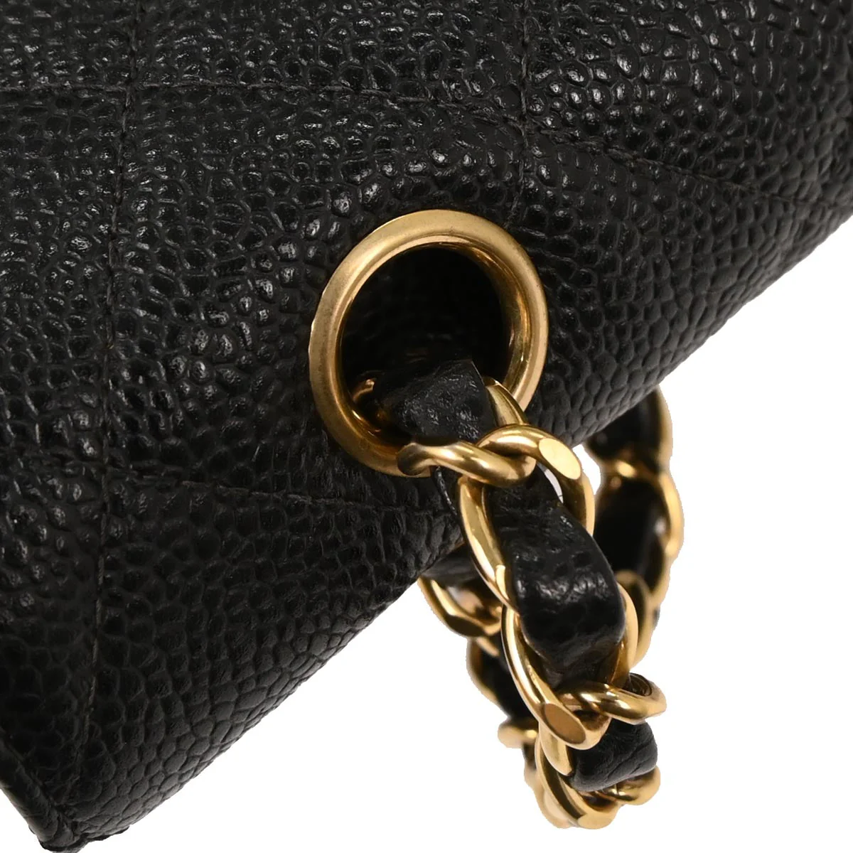 Chanel Black Caviar Double Flap Shoulder Bag - Image 5