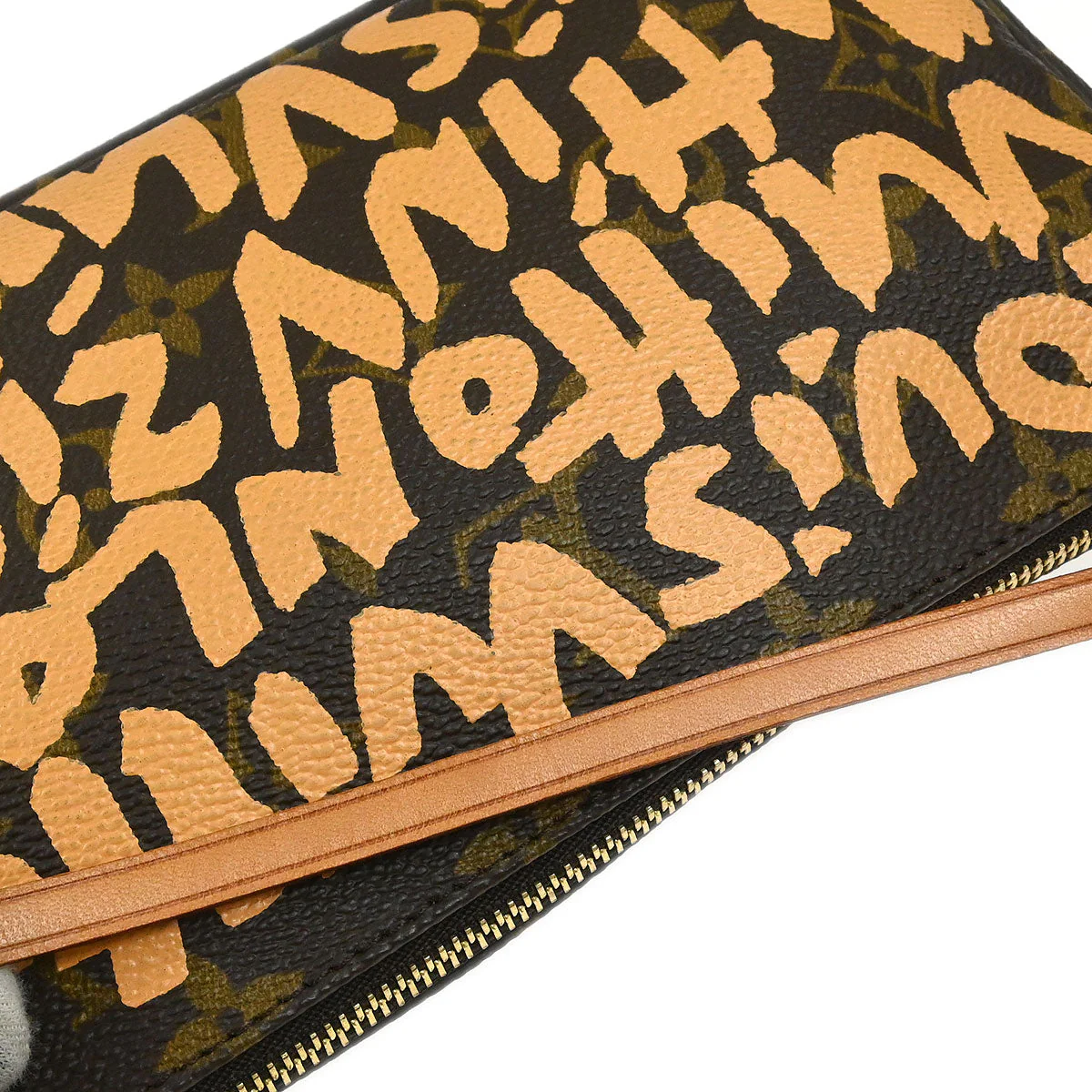 Louis Vuitton 2001 Beige Graffiti Pochette Accessoires Handbag M92193 - Image 6