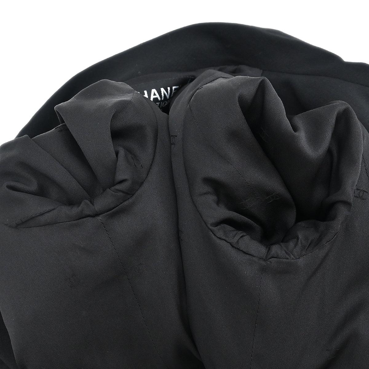 Chanel 1996 Setup Suit Jacket Skirt Black #40 - Image 7