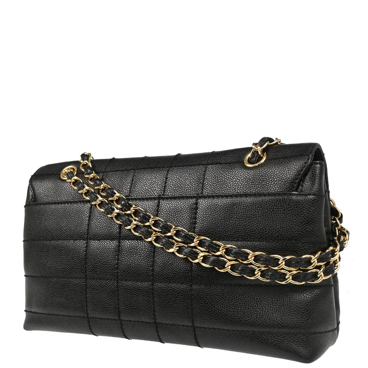 Chanel 2001-2003 Black Caviar Shoulder Bag - Image 2