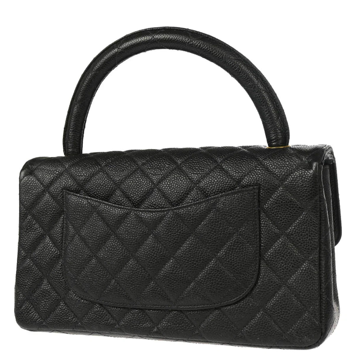 Chanel 1996-1997 Black Caviar Handbag - Image 2