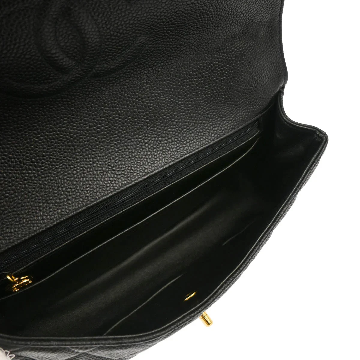 Chanel 1996-1997 Black Caviar Handbag - Image 4