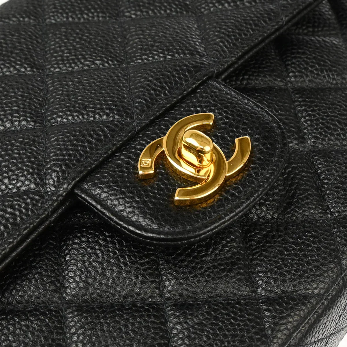 Chanel 1996-1997 Black Caviar Handbag - Image 6