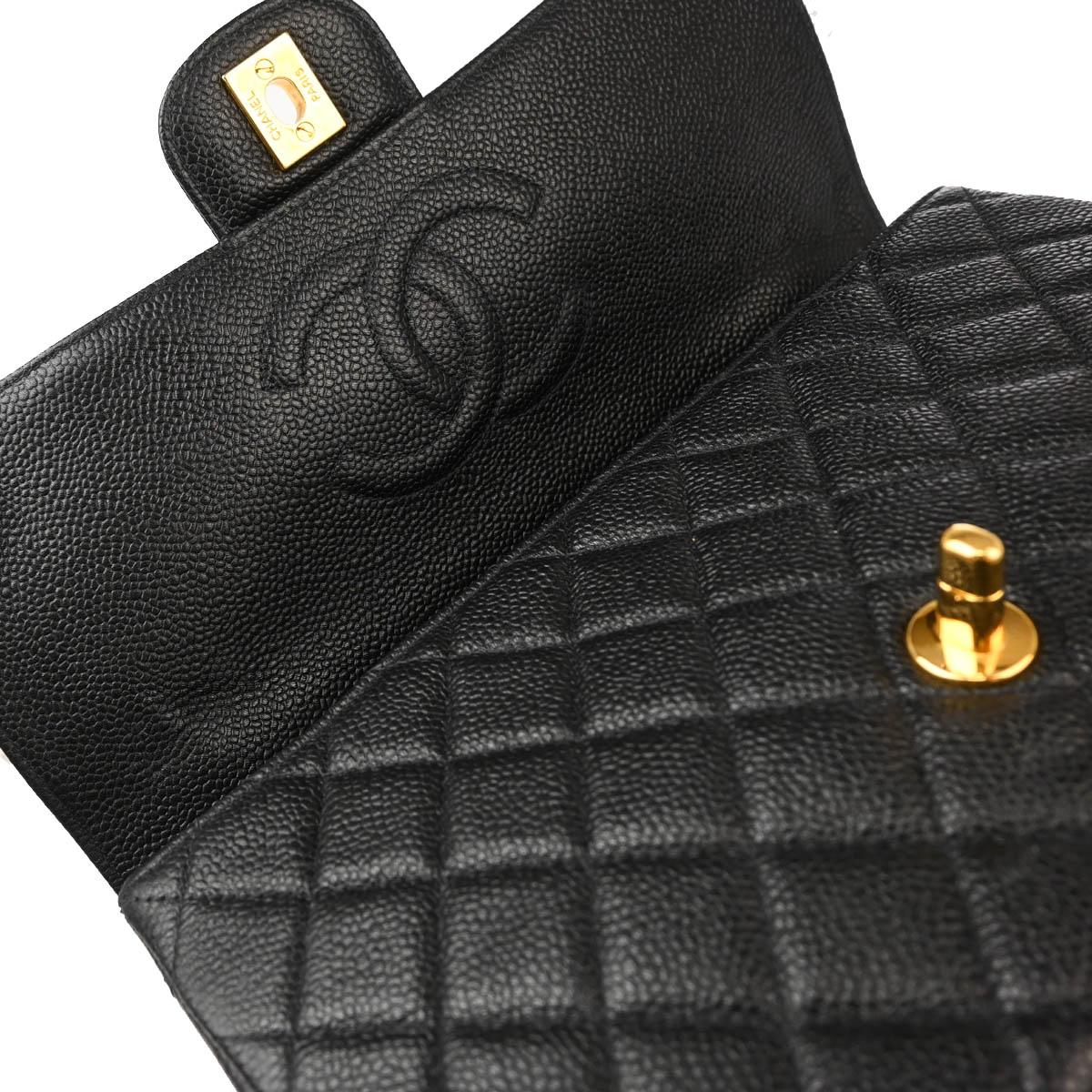 Chanel 1996-1997 Black Caviar Handbag - Image 8