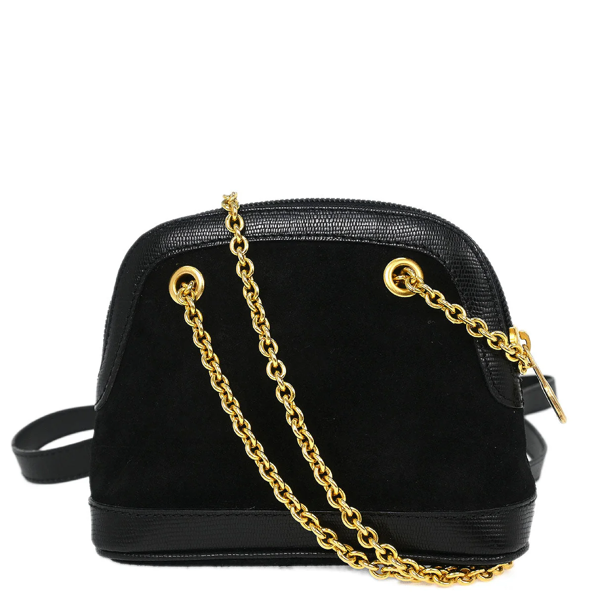 Celine Black Suede Shoulder Bag - Image 2