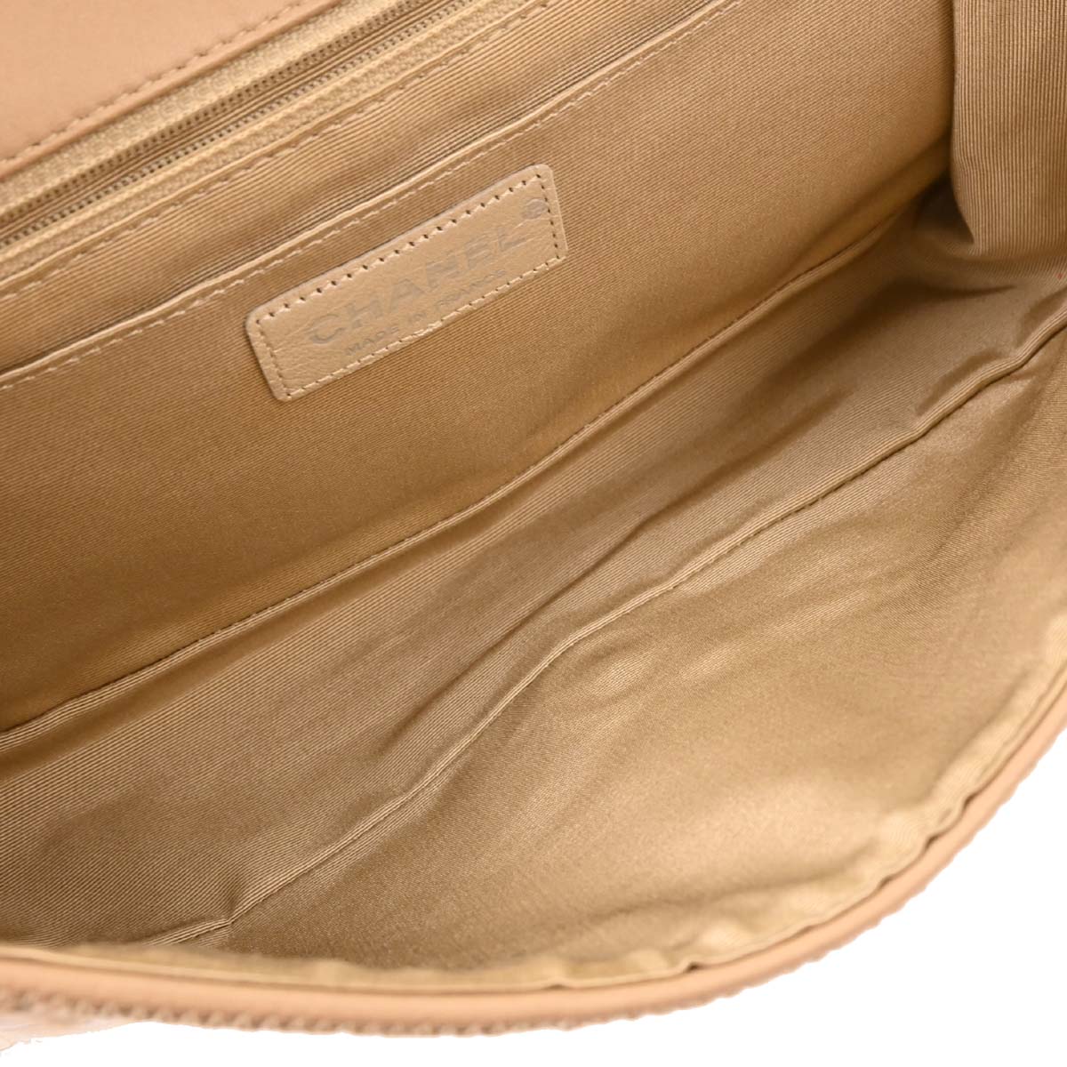 Chanel * 2006-2008 Brown Mixed Material Patchwork Single Flap Bag Medium - Image 7
