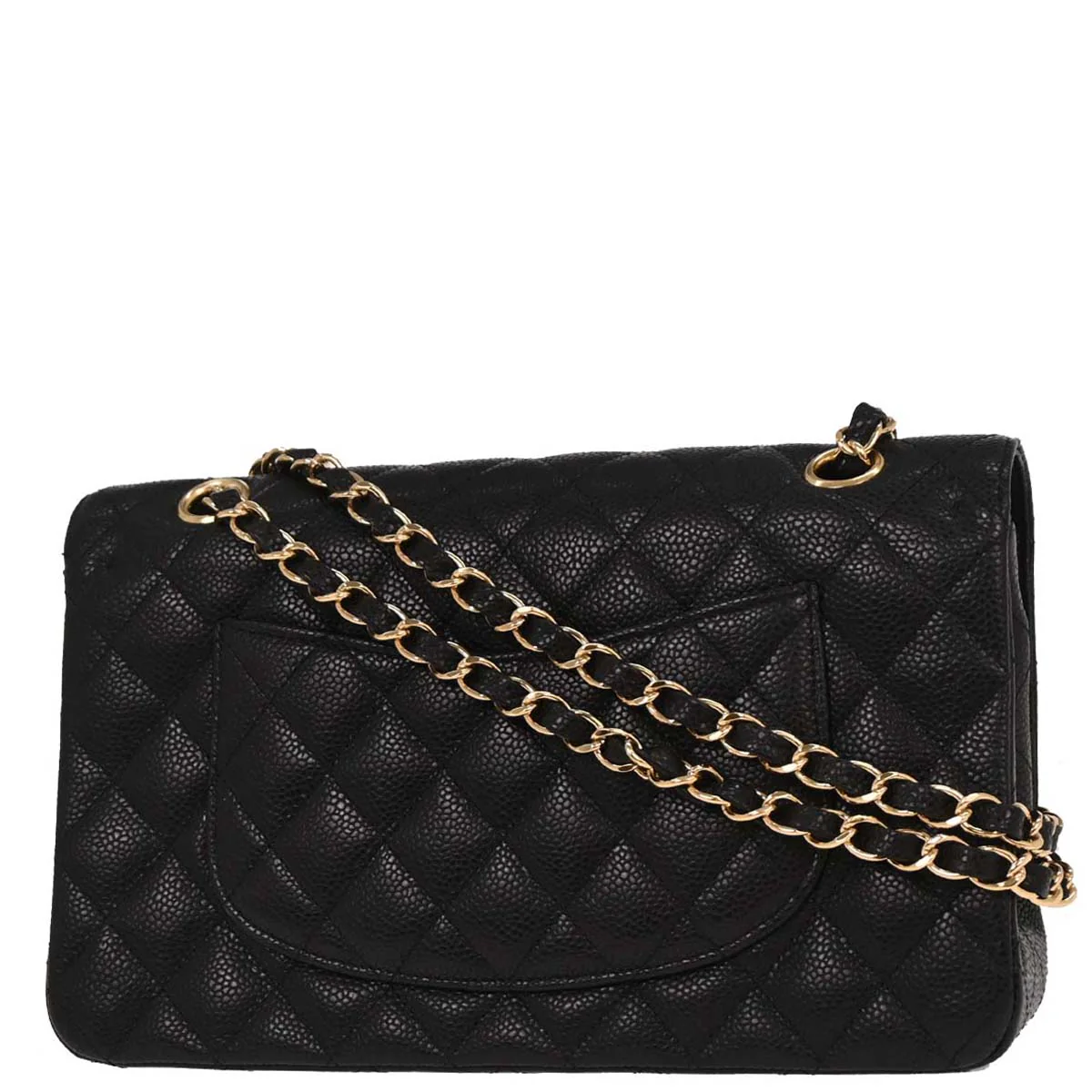 Chanel 2008-2009 Black Calfskin Medium Classic Double Flap Shoulder Bag - Image 2