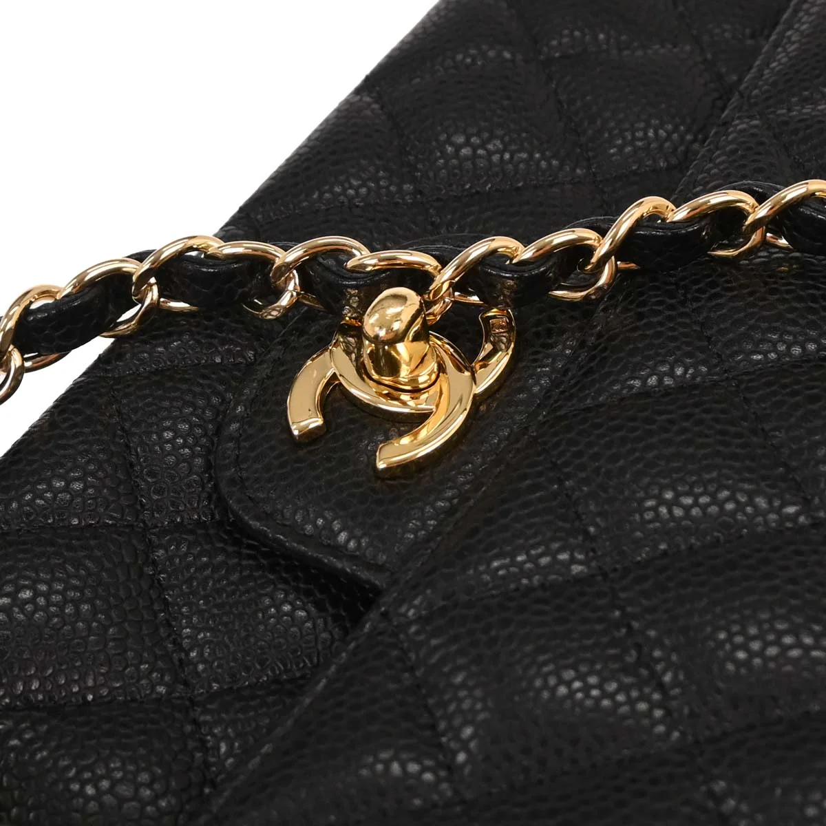 Chanel 2008-2009 Black Calfskin Medium Classic Double Flap Shoulder Bag - Image 5
