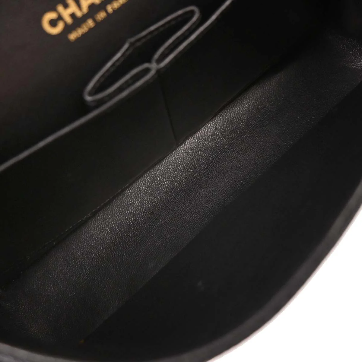 Chanel 2008-2009 Black Calfskin Medium Classic Double Flap Shoulder Bag - Image 7