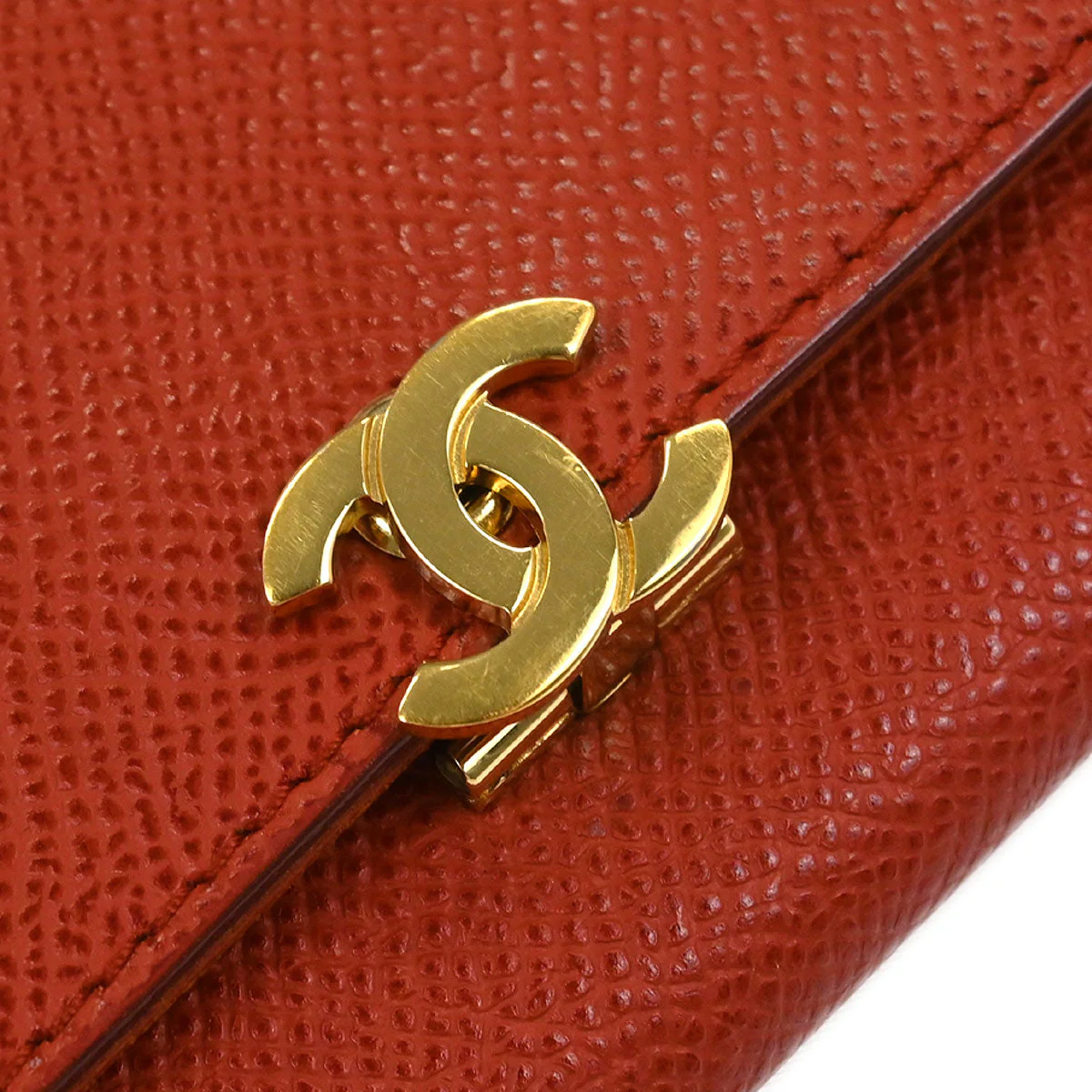 Chanel 1997-1999 Vermilion Red Caviar Wallet Purse - Image 3