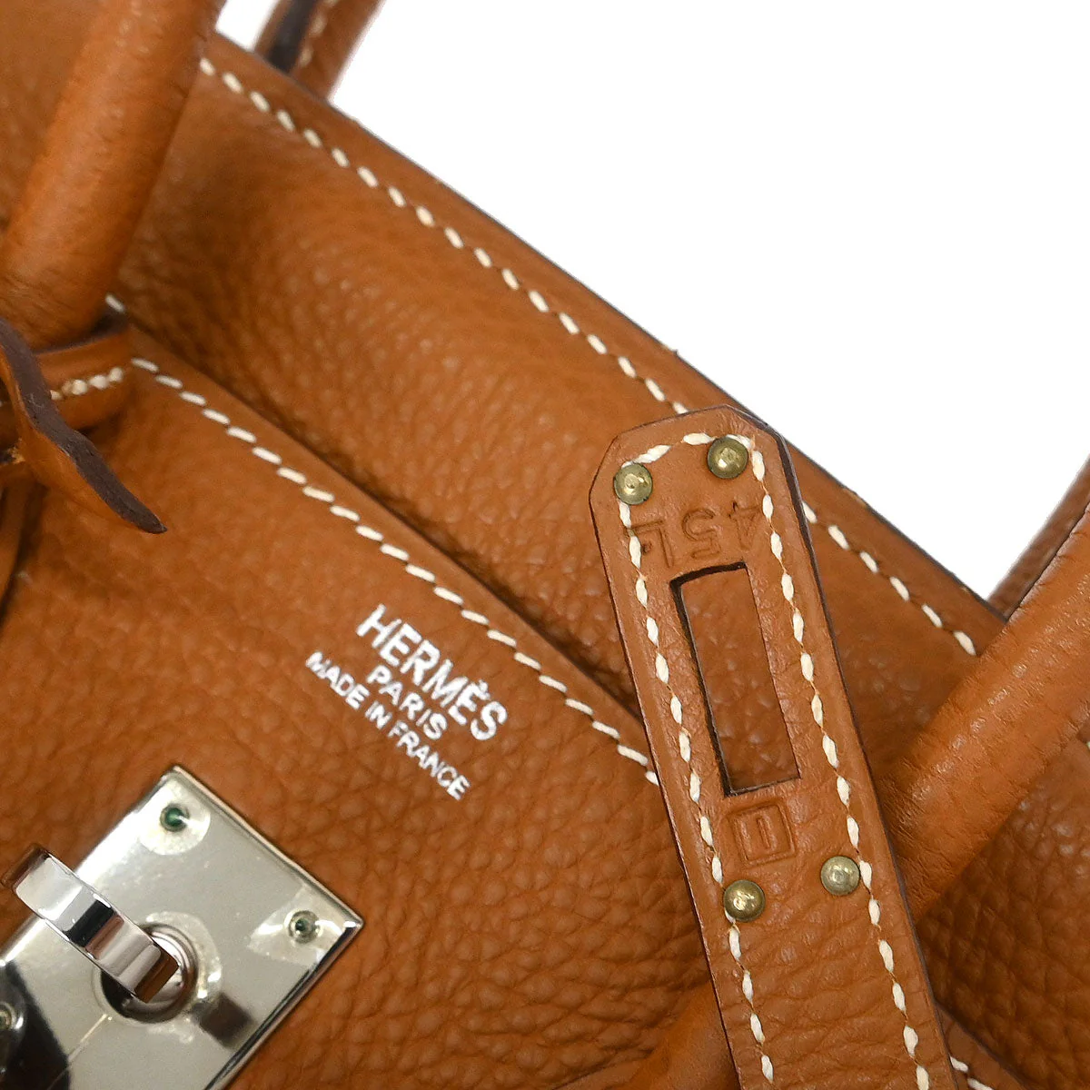 Hermes Gold Togo Birkin 25 Handbag - Image 10