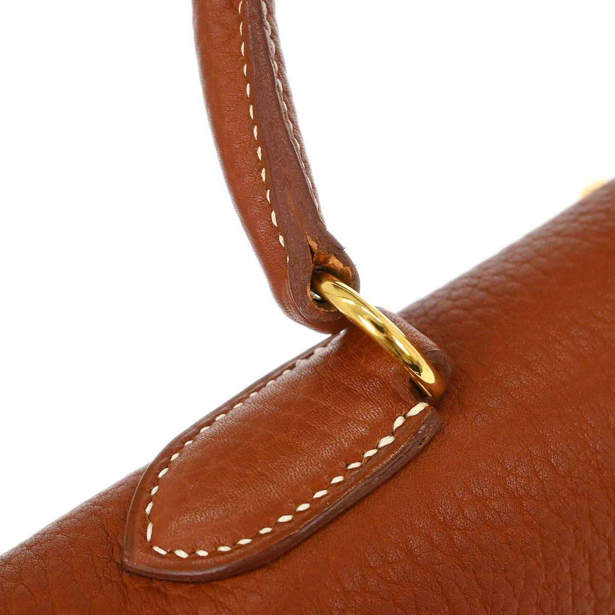 Hermes Brique Togo Kelly 35 Sellier 2way Shoulder Handbag - Image 5
