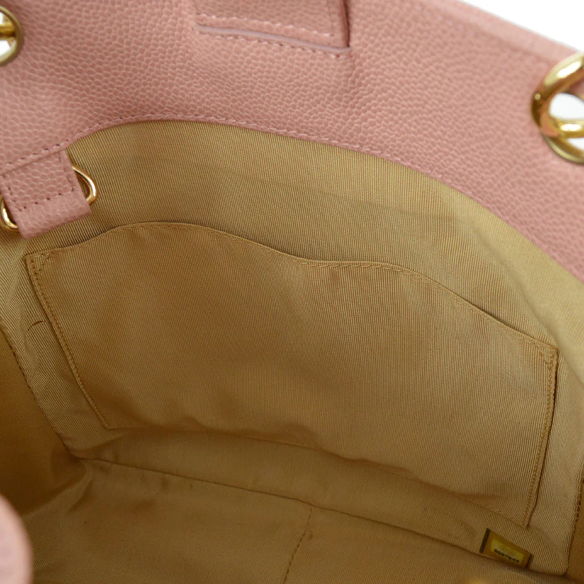 Chanel 2003-2004 Pink Caviar Skin Petite Shopping Tote PST - Image 8