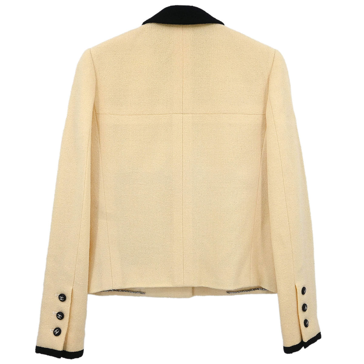 Chanel 1996 Single Breasted Jacket Ivory #38 - Image 2