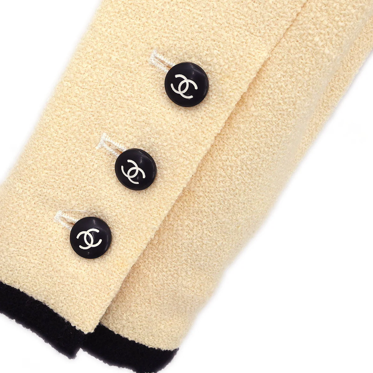 Chanel 1996 Single Breasted Jacket Ivory #38 - Image 3