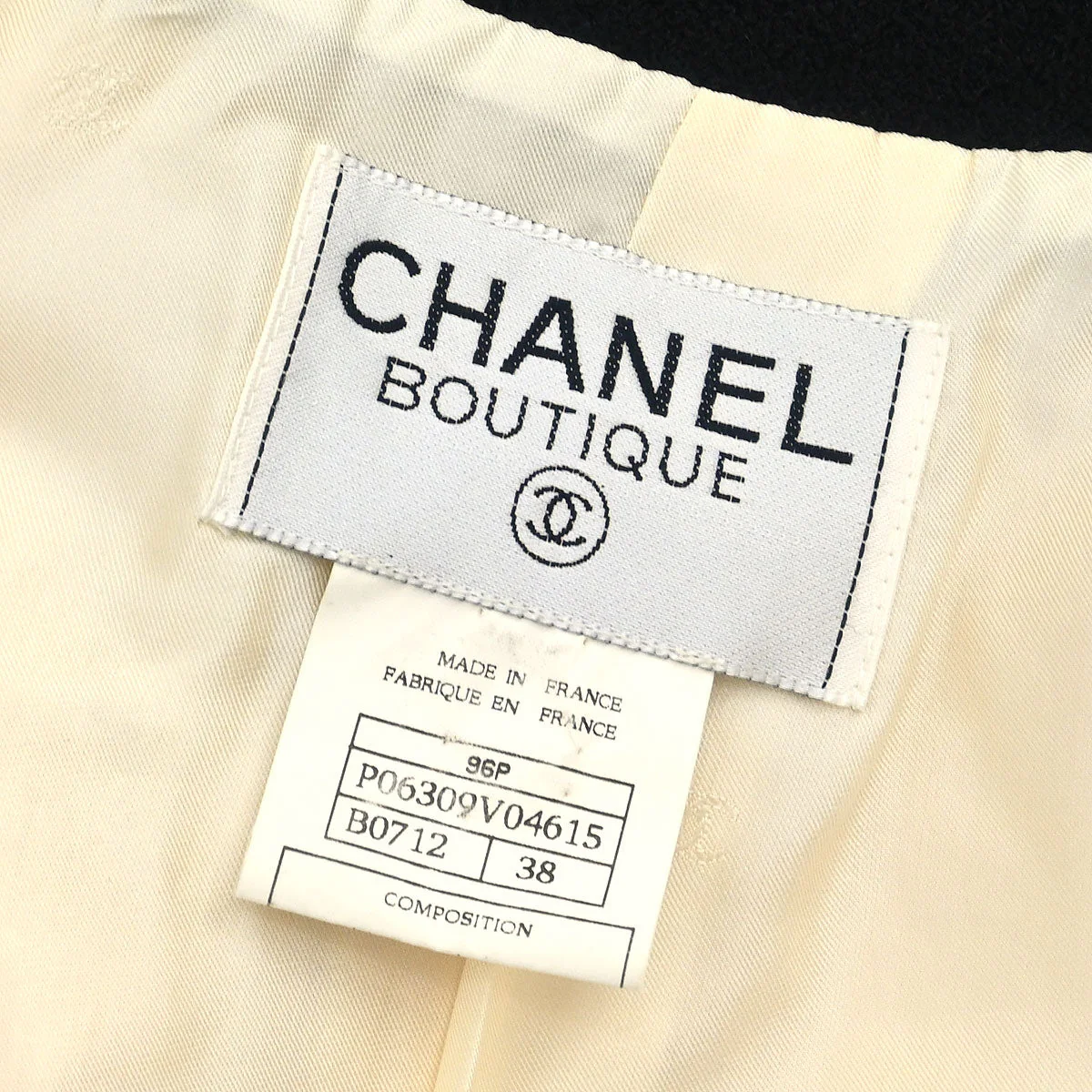 Chanel 1996 Single Breasted Jacket Ivory #38 - Image 9