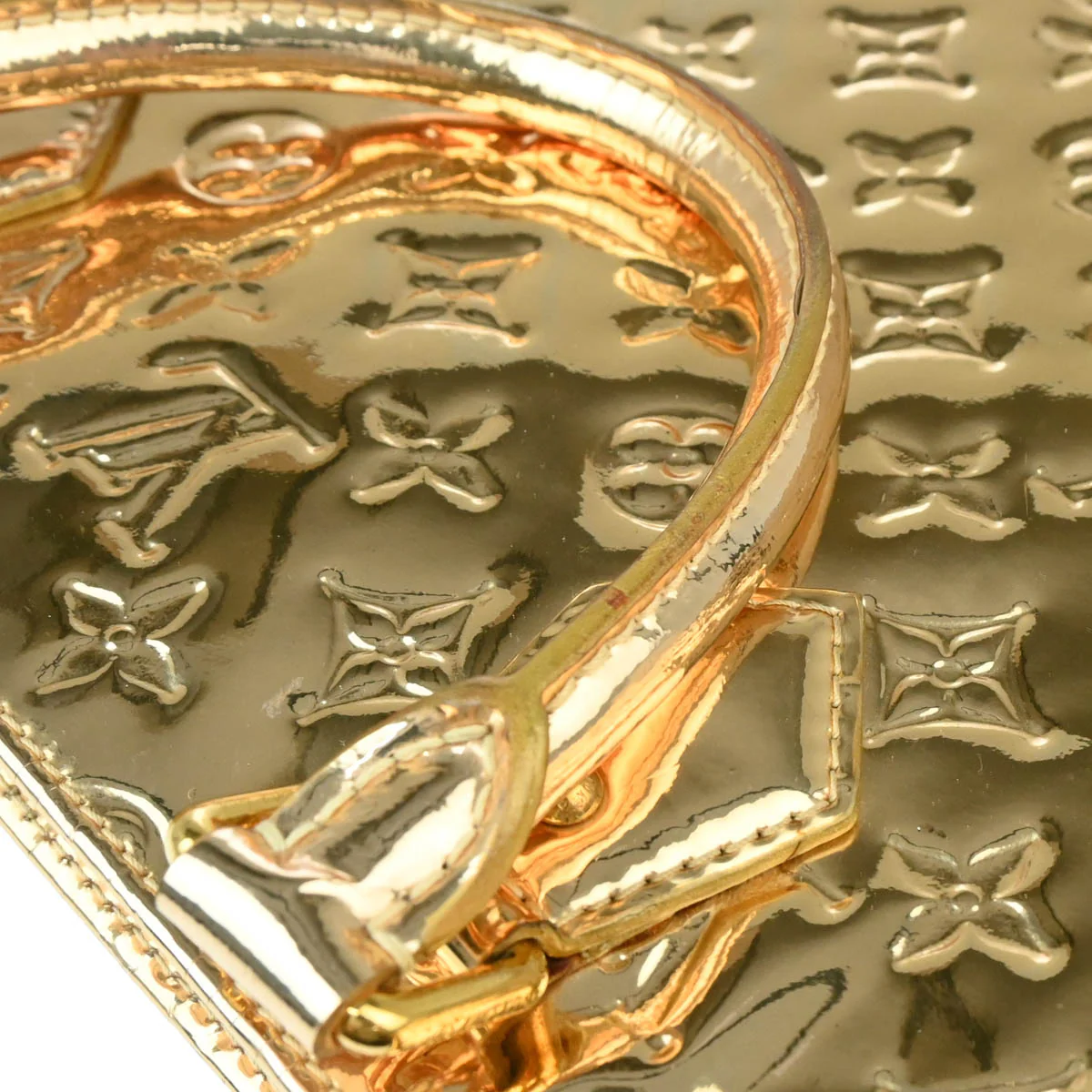 Louis Vuitton 2009 Gold Monogram Miroir Sac Plat Tote Handbag M40268 - Image 6