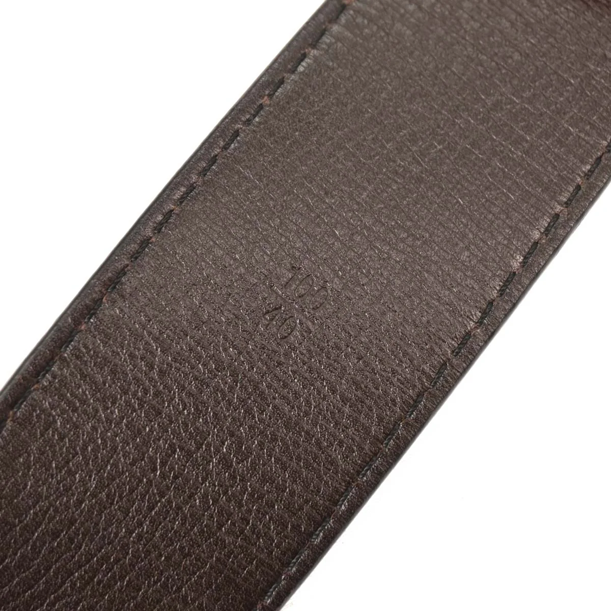 Louis Vuitton Brown Ceinture LV Initiales Utah Belt #100/40 M6902S - Image 6
