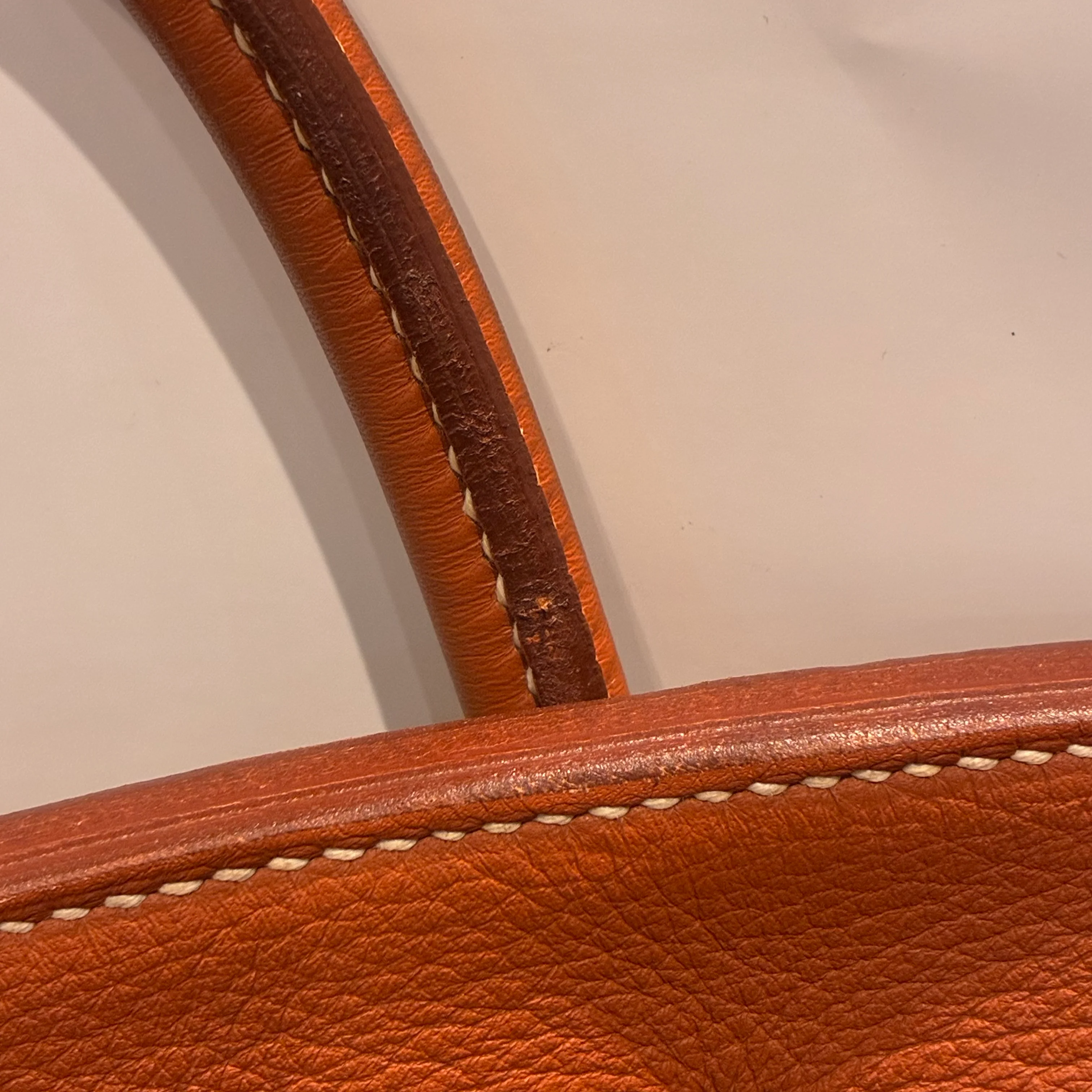 Hermes Brique Taurillon Clemence Haut a Courroies 50 Handbag - Image 12