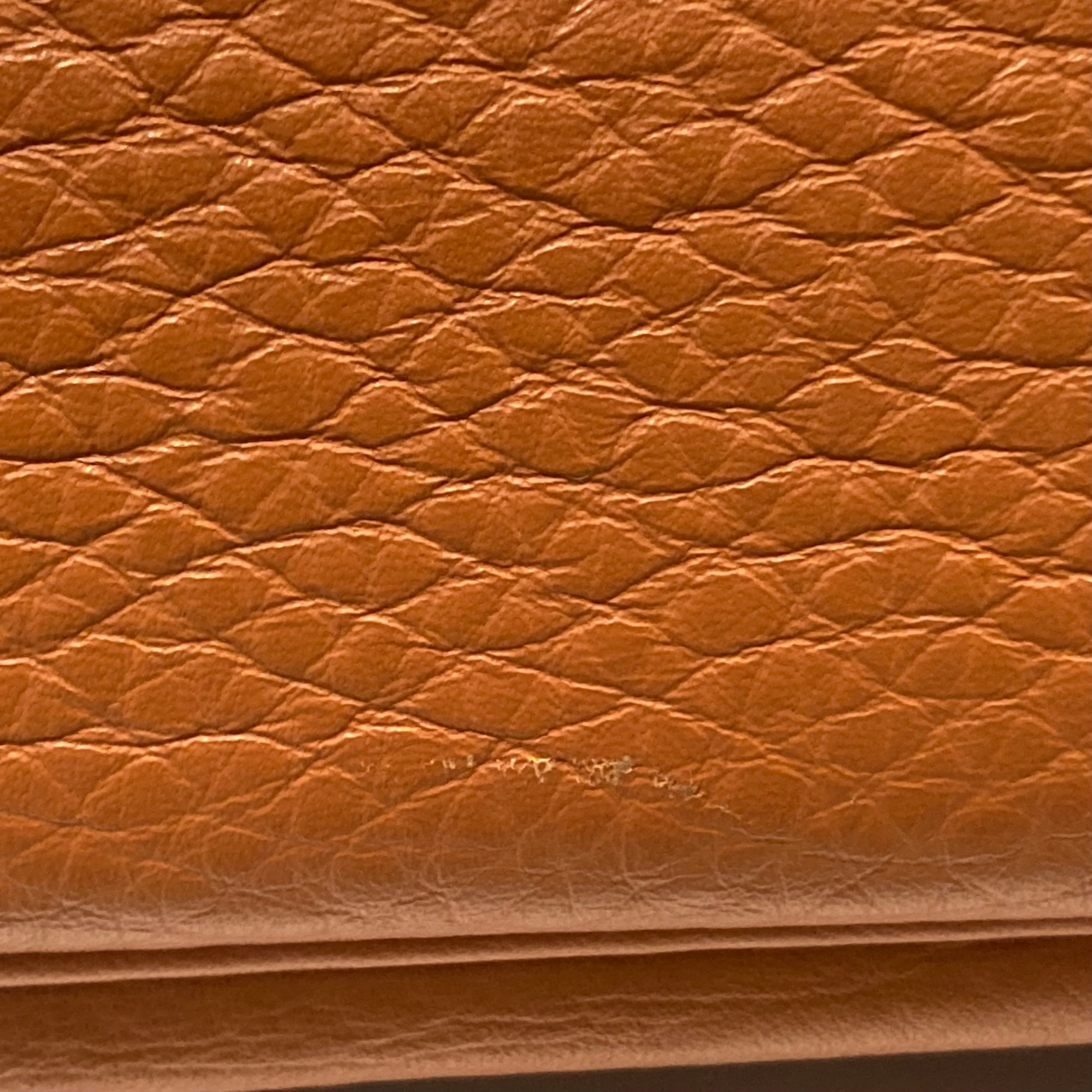 Hermes Brique Taurillon Clemence Haut a Courroies 50 Handbag - Image 14