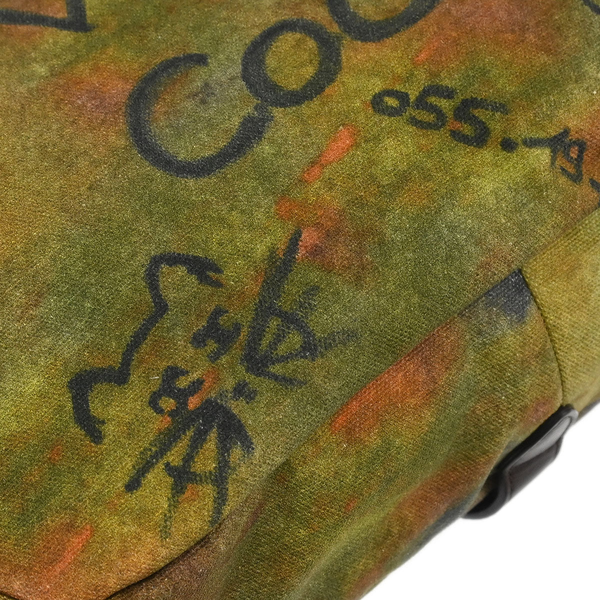 Chanel 2015-2016 Khaki Canvas Graffiti On The Pavement Shoulder Bag - Image 6
