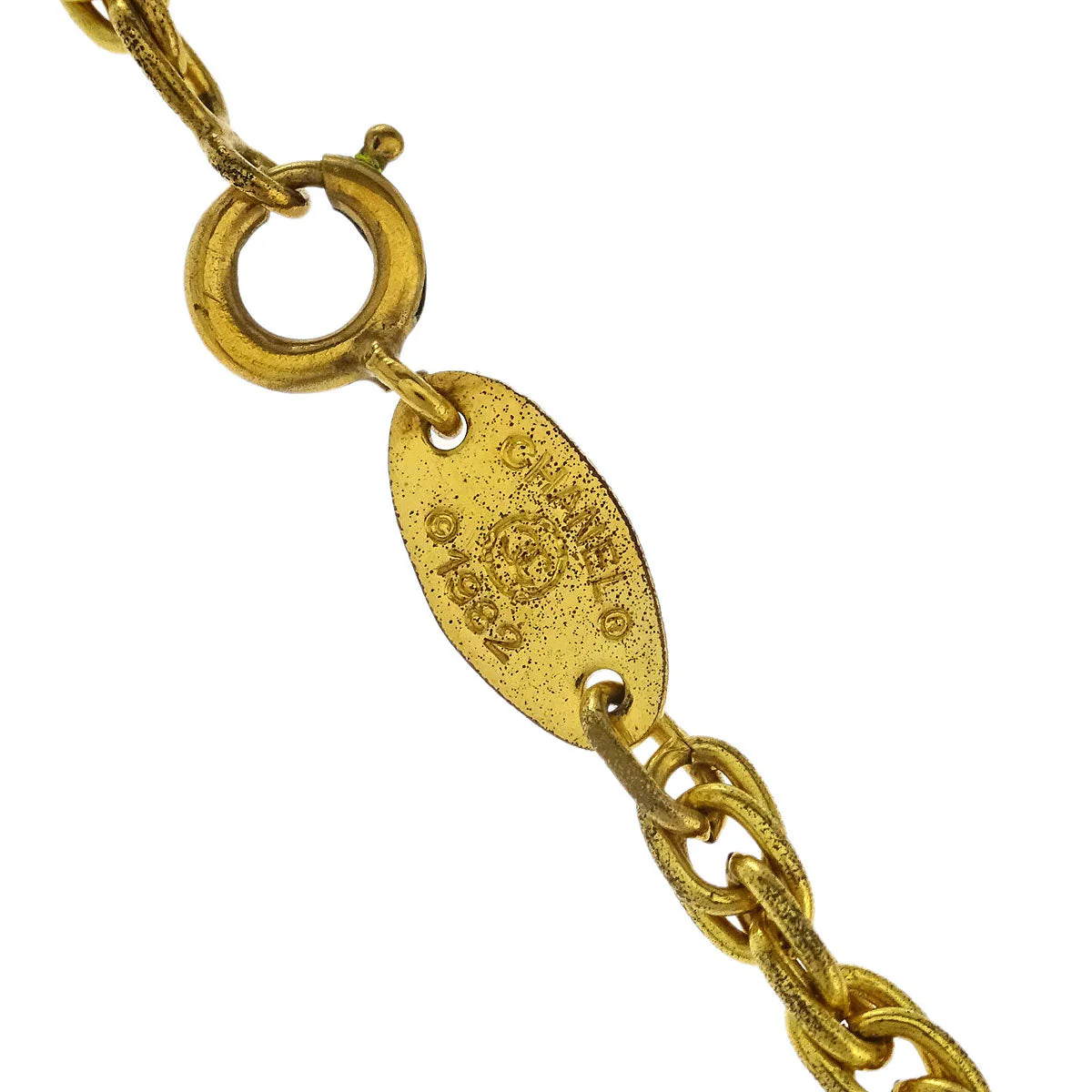 Chanel CC Chain Necklace Gold Heart 1982 - Image 4