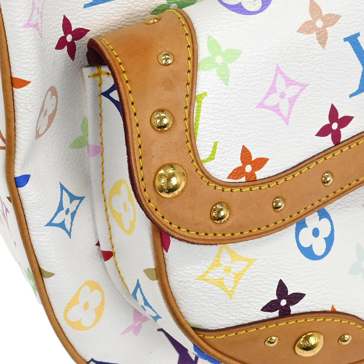 Louis Vuitton White Multicolor Rita 2way Shoulder Handbag M40125 - Image 5
