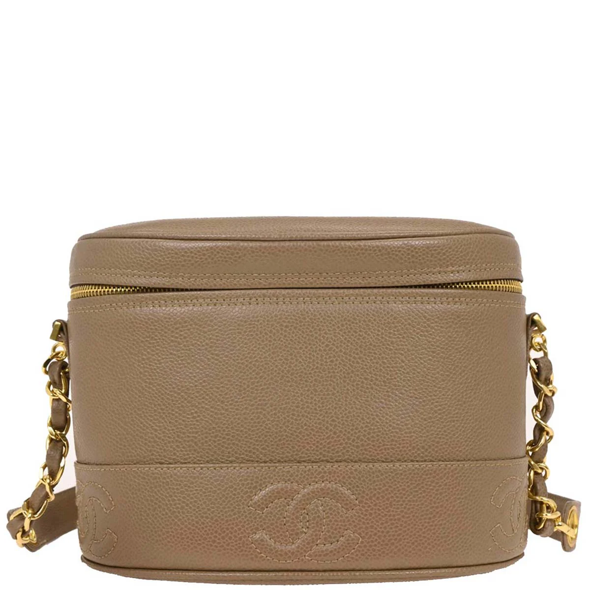 Chanel 1996-1997 Brown Caviar Shoulder Bag