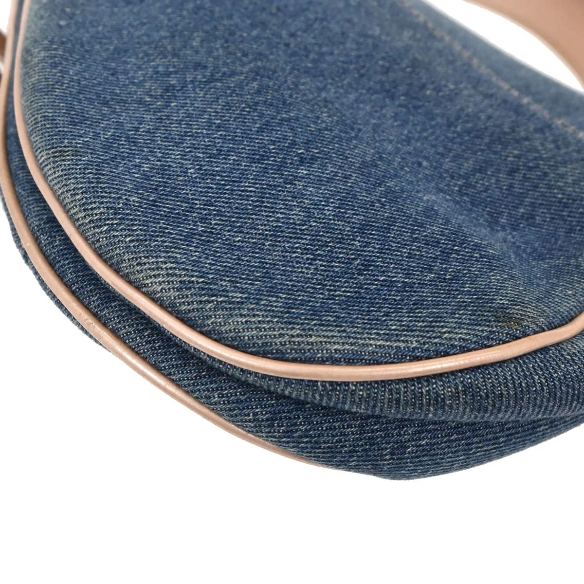 Christian Dior Navy Pink Denim Saddle Handbag - Image 5