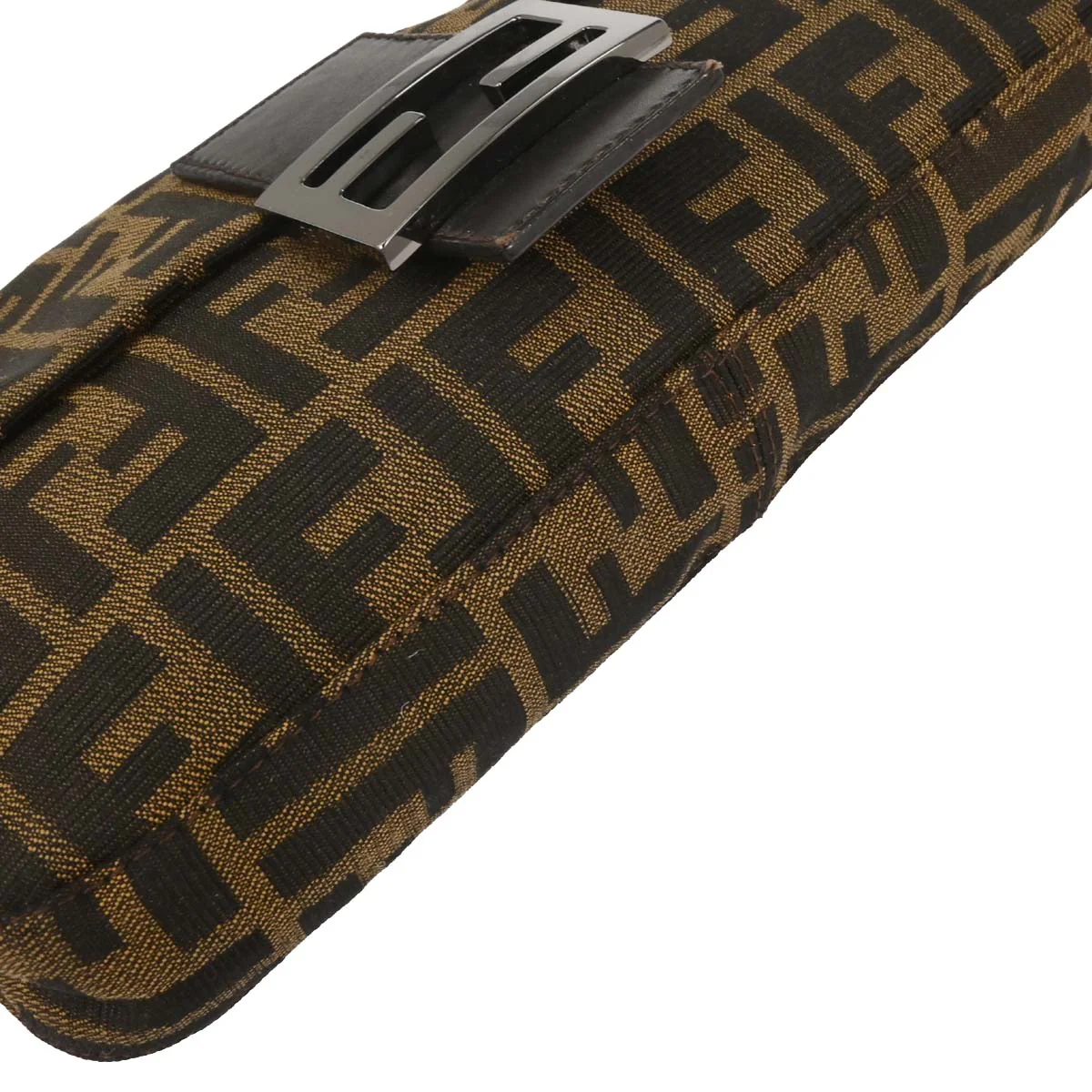Fendi Brown Zucca Baguette Handbag - Image 4
