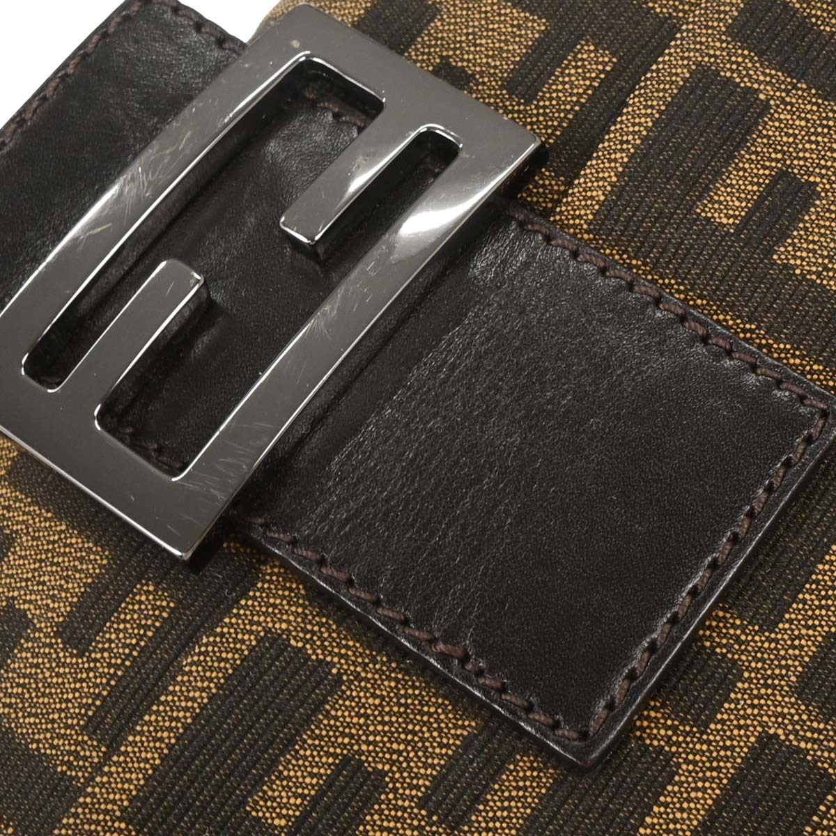 Fendi Brown Zucca Baguette Handbag - Image 6