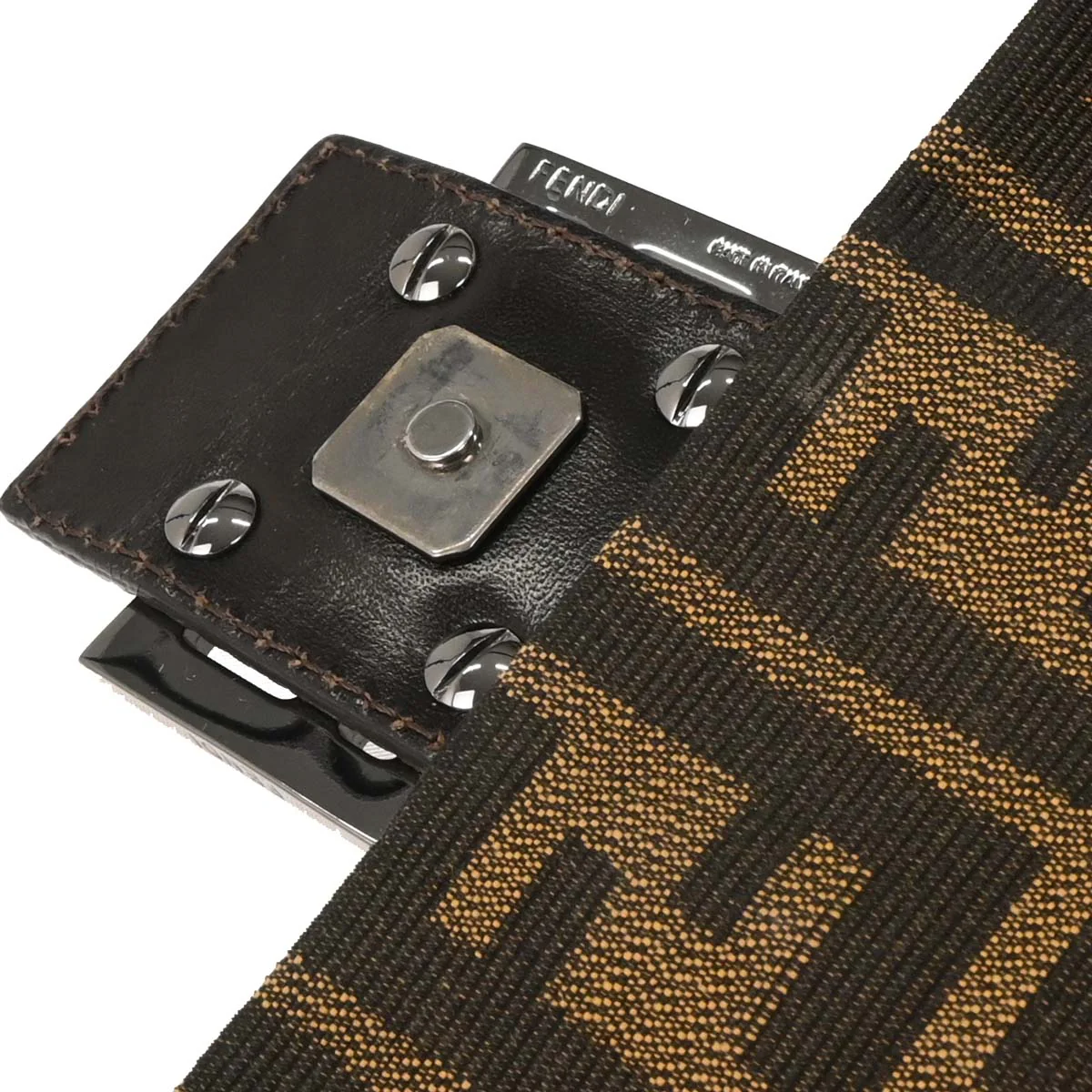 Fendi Brown Zucca Baguette Handbag - Image 7